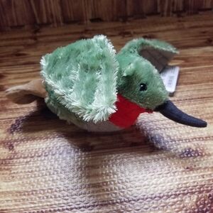 Wild Republic Hummingbird Stuffed Animal Green Red Plush Cuddlekins 8 Inch Soft